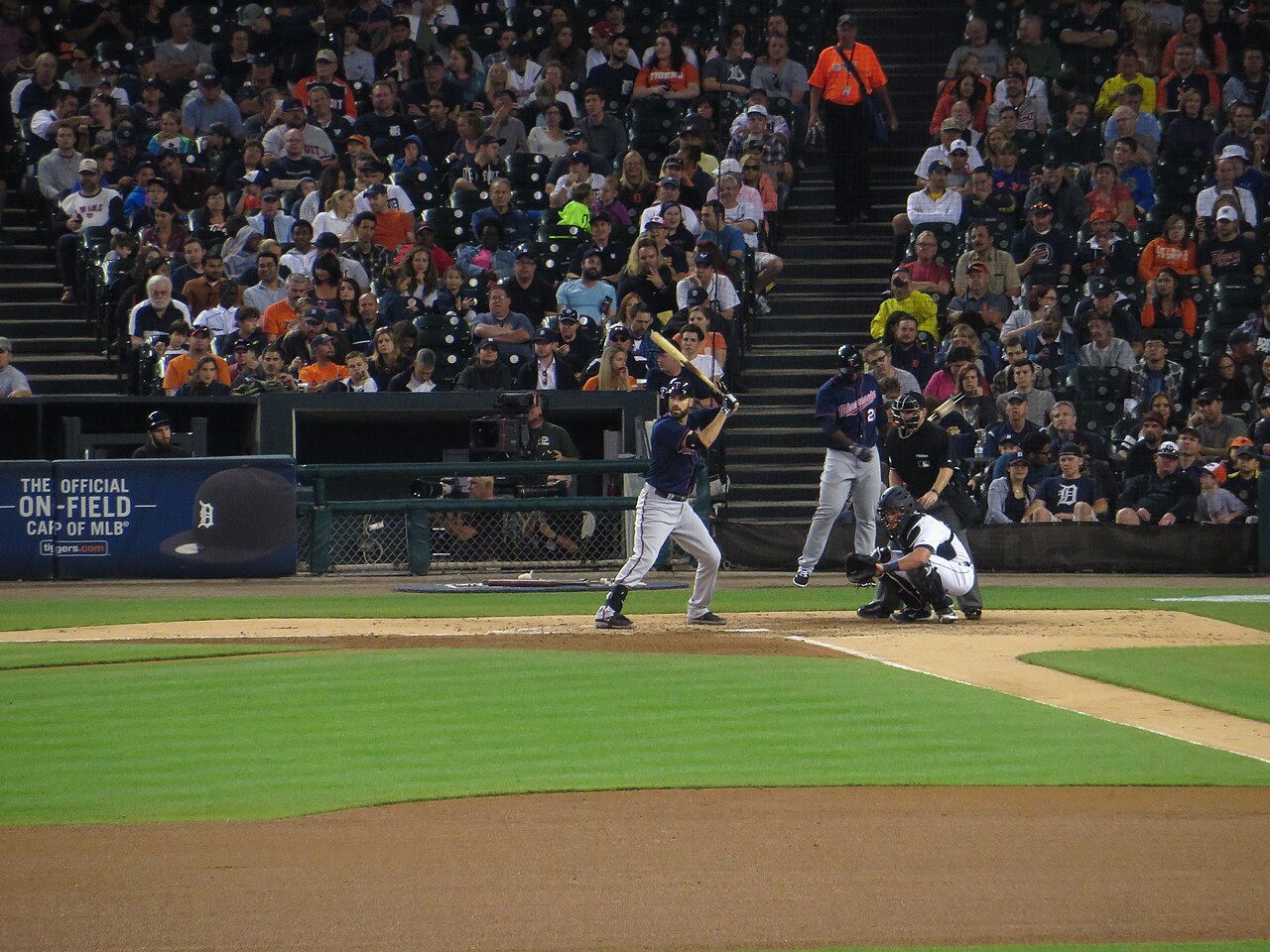 Joe Mauer, Detroit Tigers 6, Minnesota Twins 4, Comerica Park, Detroit, Michigan (21098320174).jpg