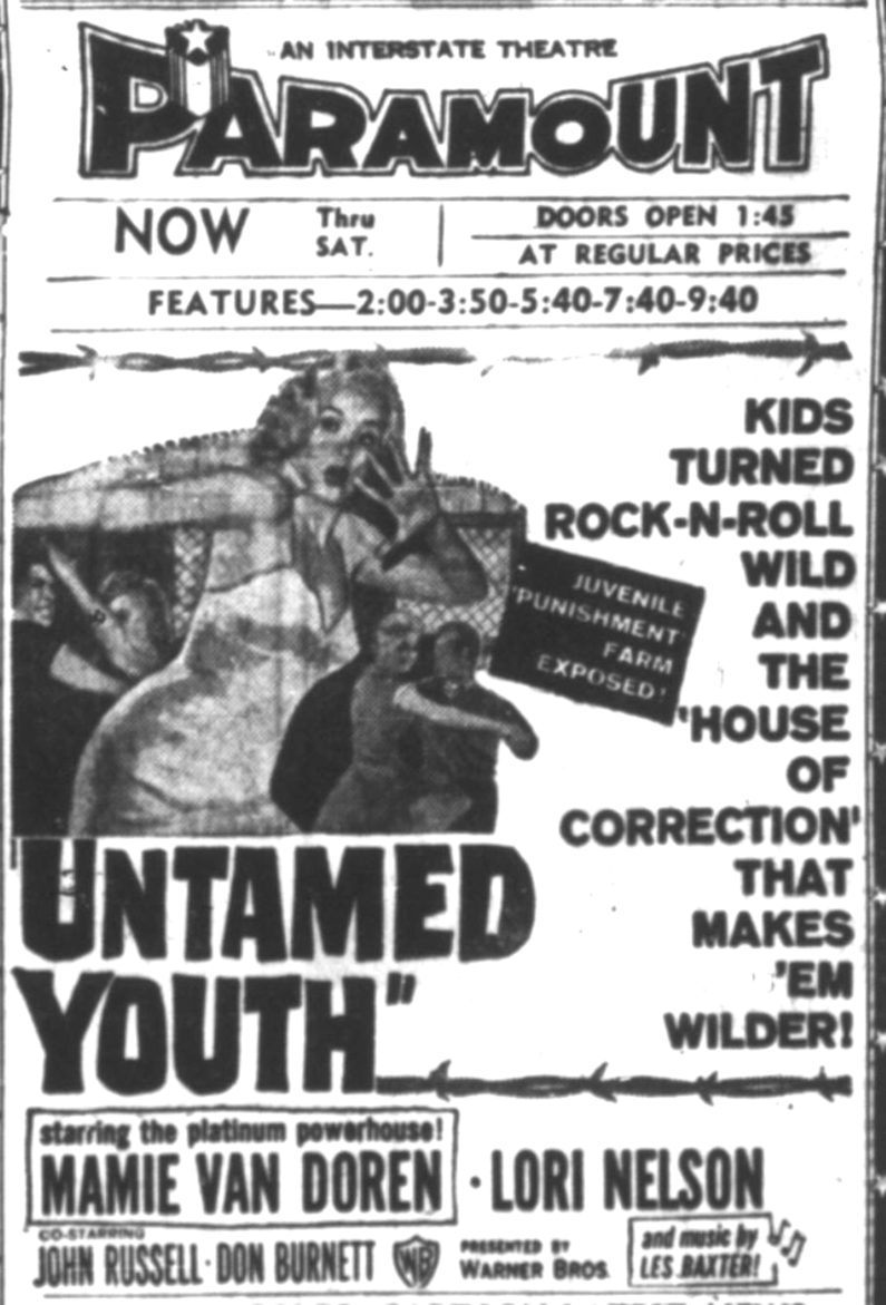 Paramount Theatre Ad - 30 May 1957, TX.png