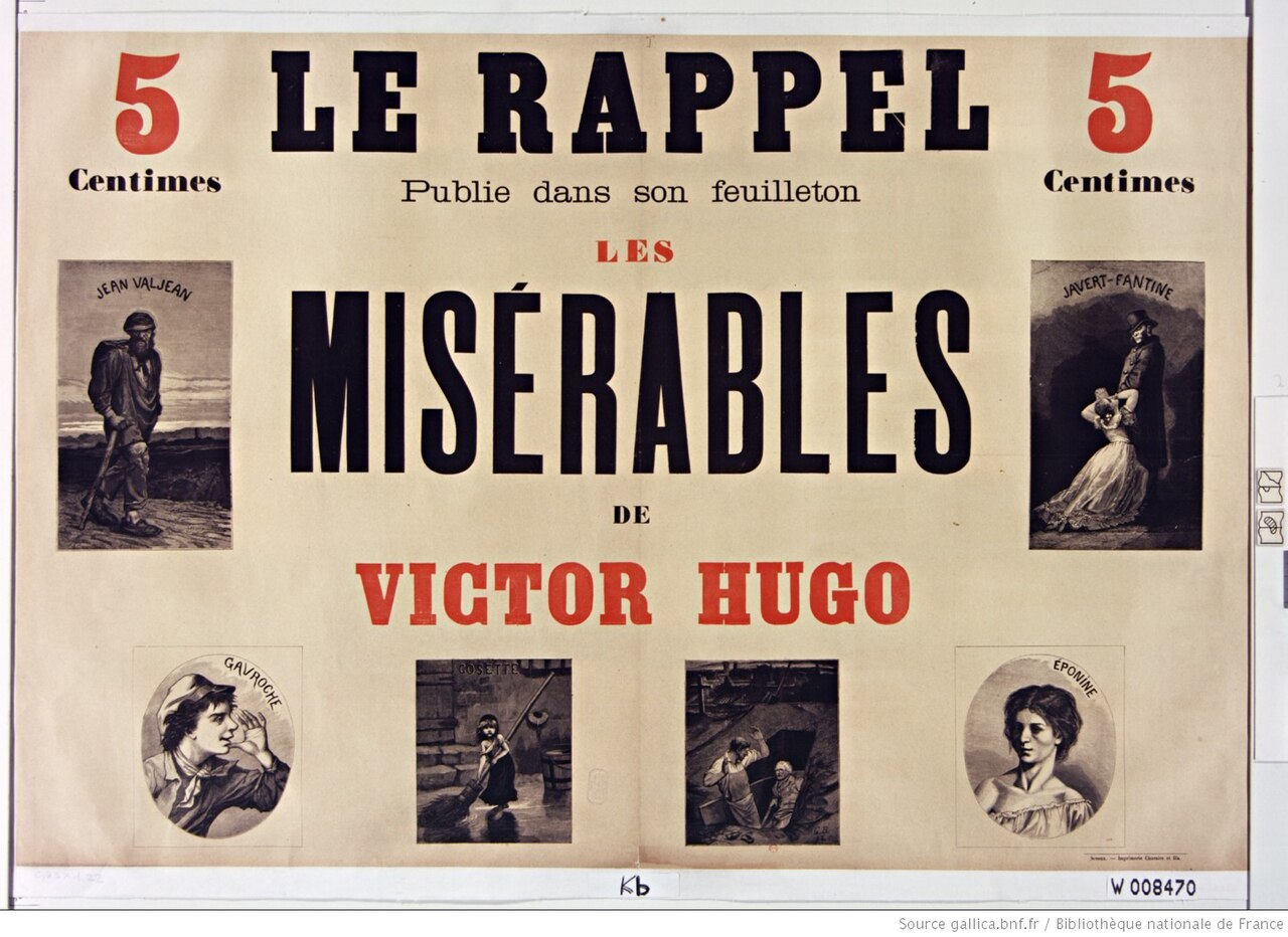 Victor Hugo's Les Misérables in Le Rappel newspaper.jpg