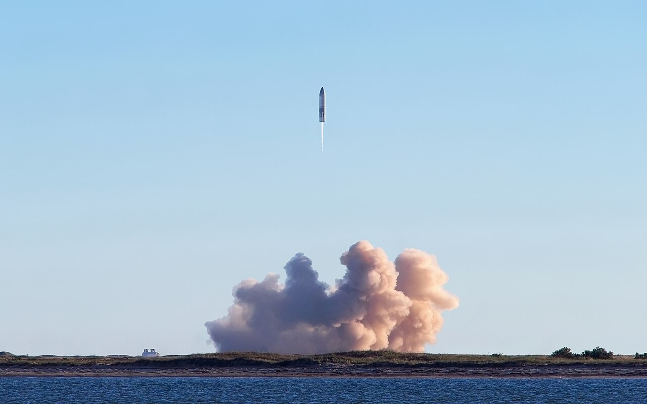 SpaceX Starship SN8 launch as viewed from South Padre Island.jpg