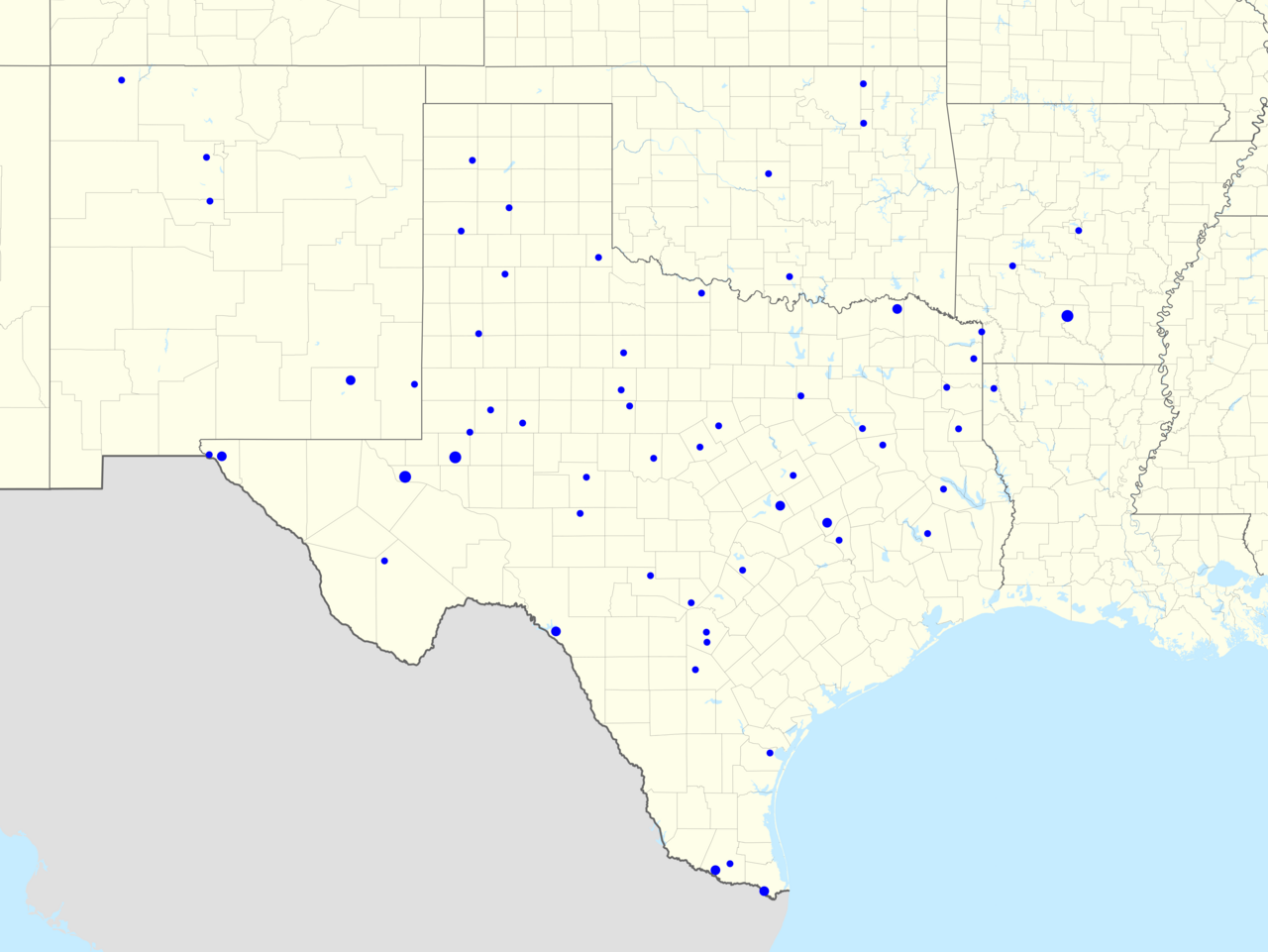 Dallas Cowboys radio affiliates.png