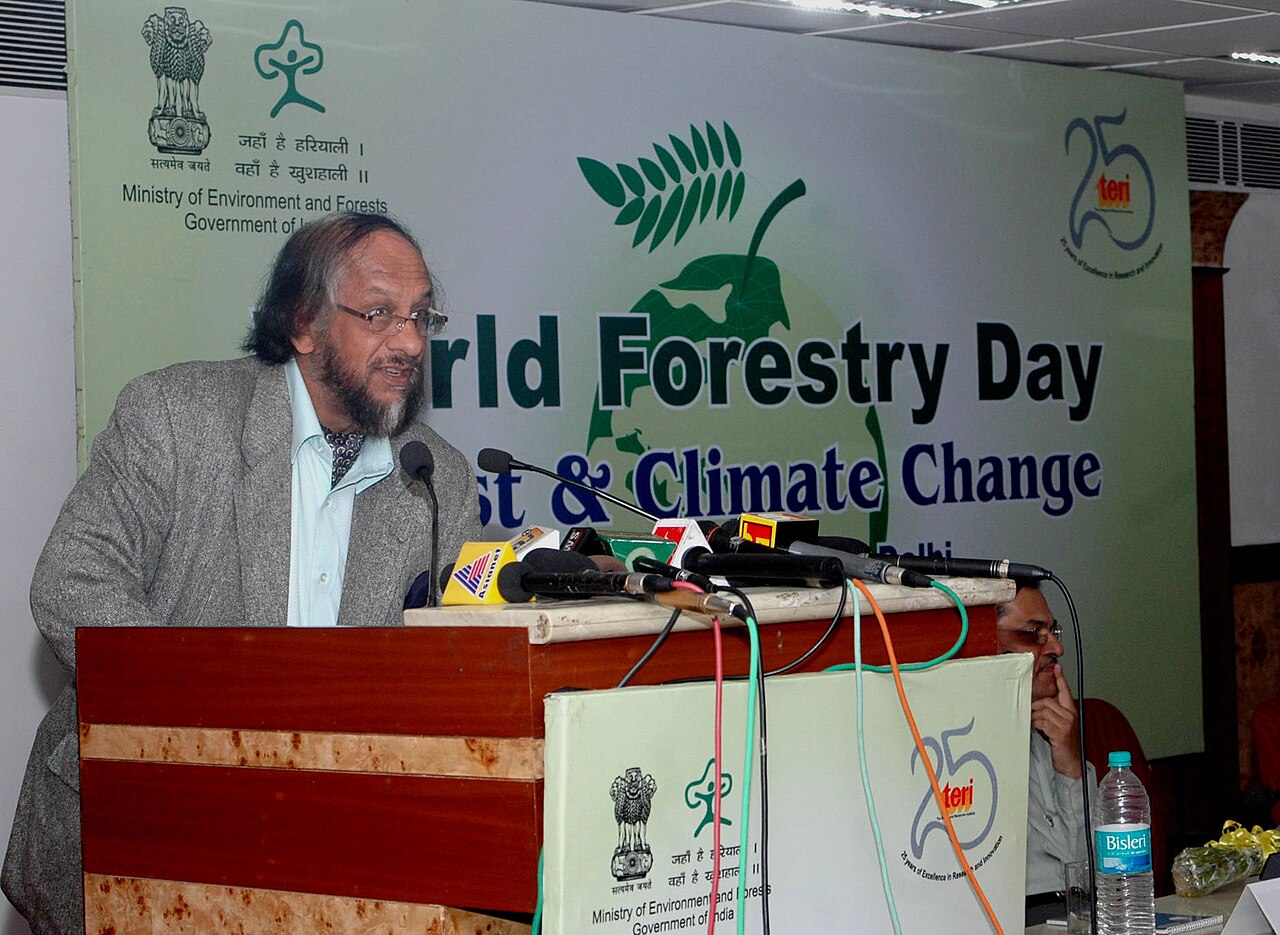 The Director-General, TERI & Chairman of the Intergovernmental Panel on Climate Change, Dr. R. K Pachauri addressing at the celebration of World Forestry Day, organised by the Ministry of Environment and Forest, in New Delhi.jpg
