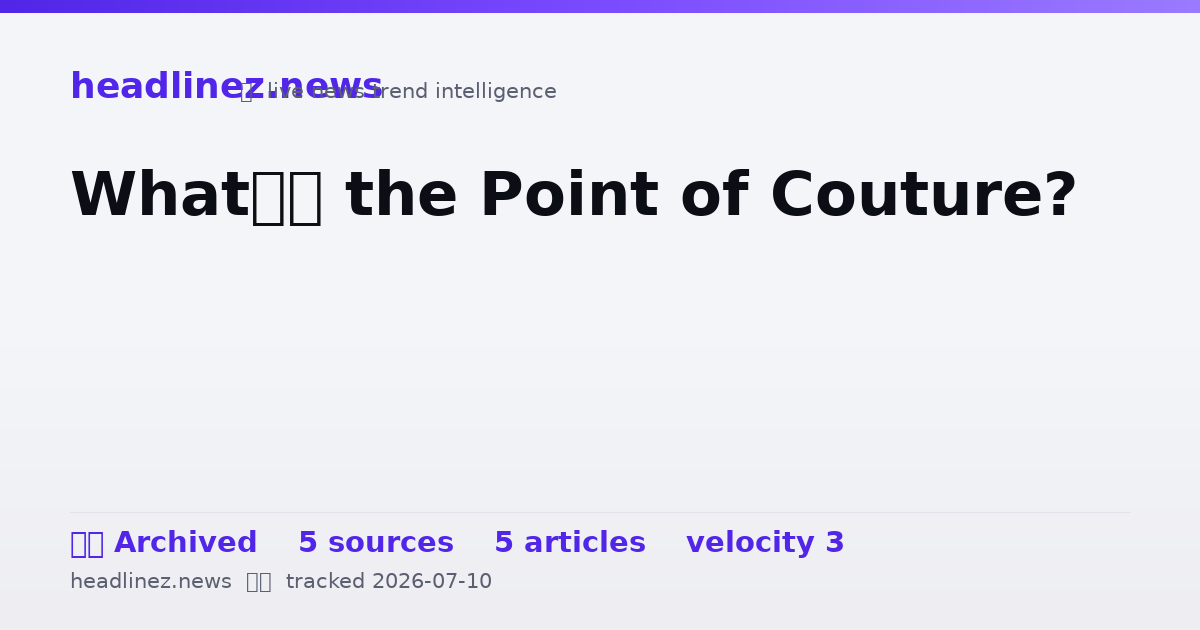 Visual summary for What’s the Point of Couture?