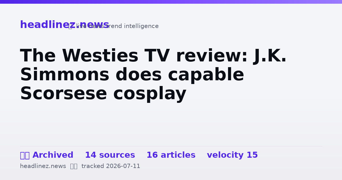 Visual summary for The Westies TV review: J.K. Simmons does capable Scorsese cosplay