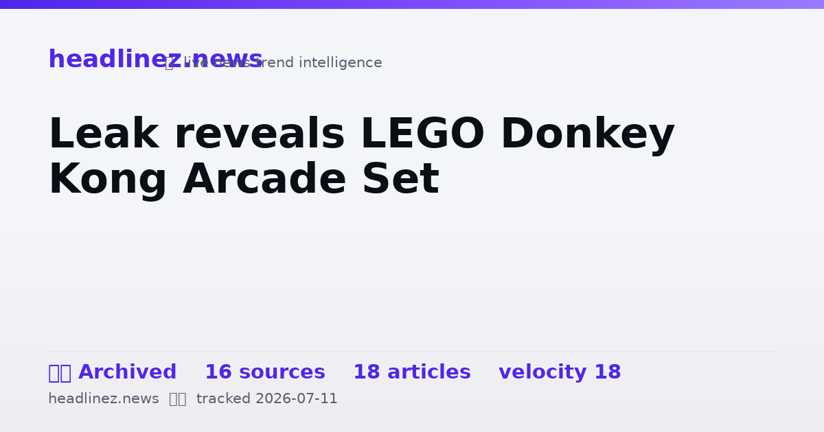 Visual summary for Leak reveals LEGO Donkey Kong Arcade Set