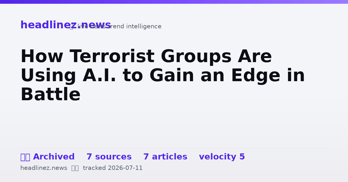 Visual summary for How Terrorist Groups Are Using A.I. to Gain an Edge in Battle