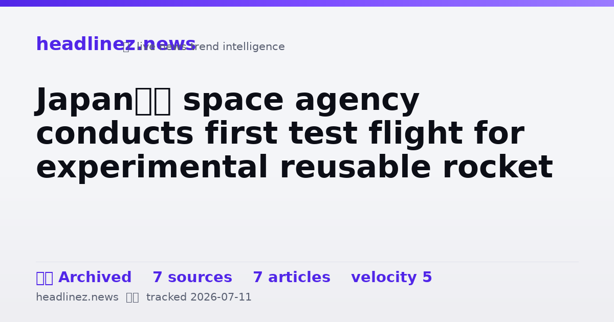Visual summary for Japan’s space agency conducts first test flight for experimental reusable rocket