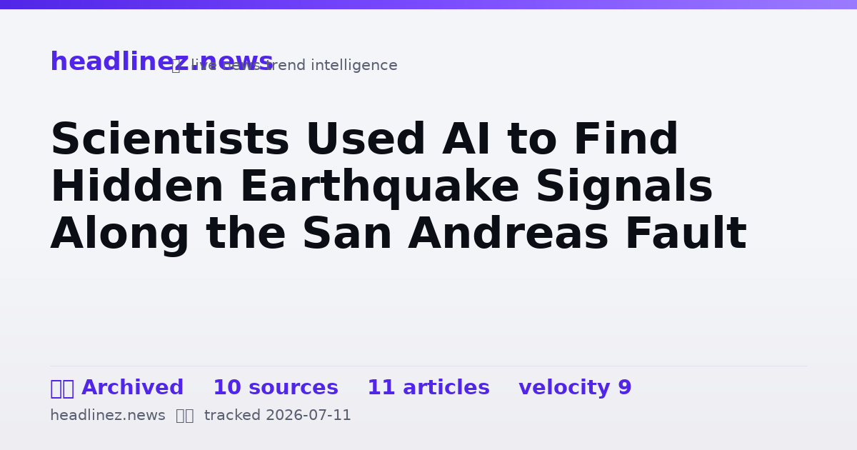 Visual summary for Scientists Used AI to Find Hidden Earthquake Signals Along the San Andreas Fault