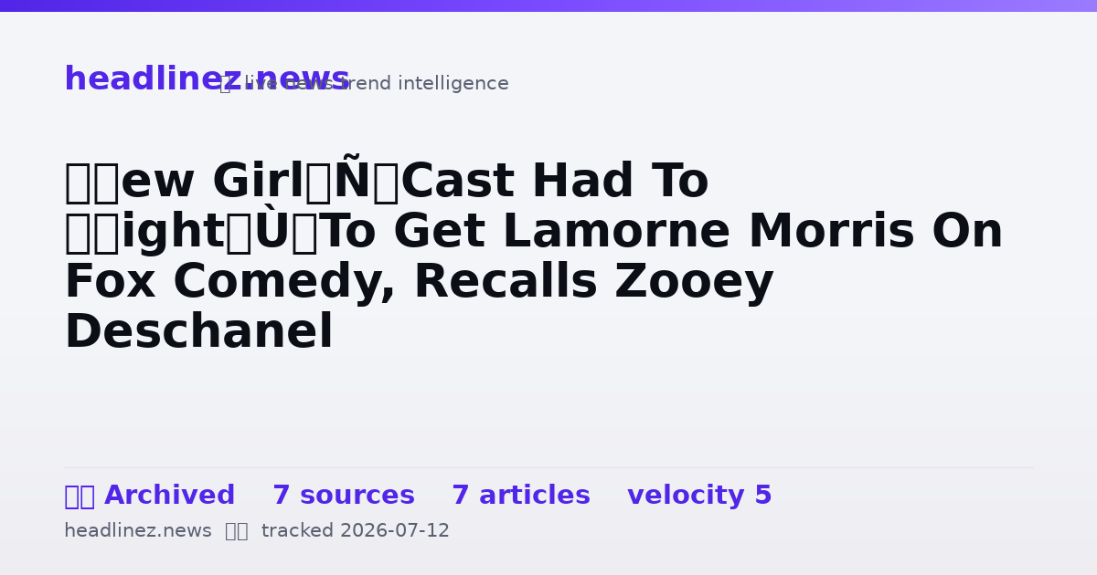Visual summary for ‘New Girl’ Cast Had To “Fight” To Get Lamorne Morris On Fox Comedy, Recalls Zooey Deschanel