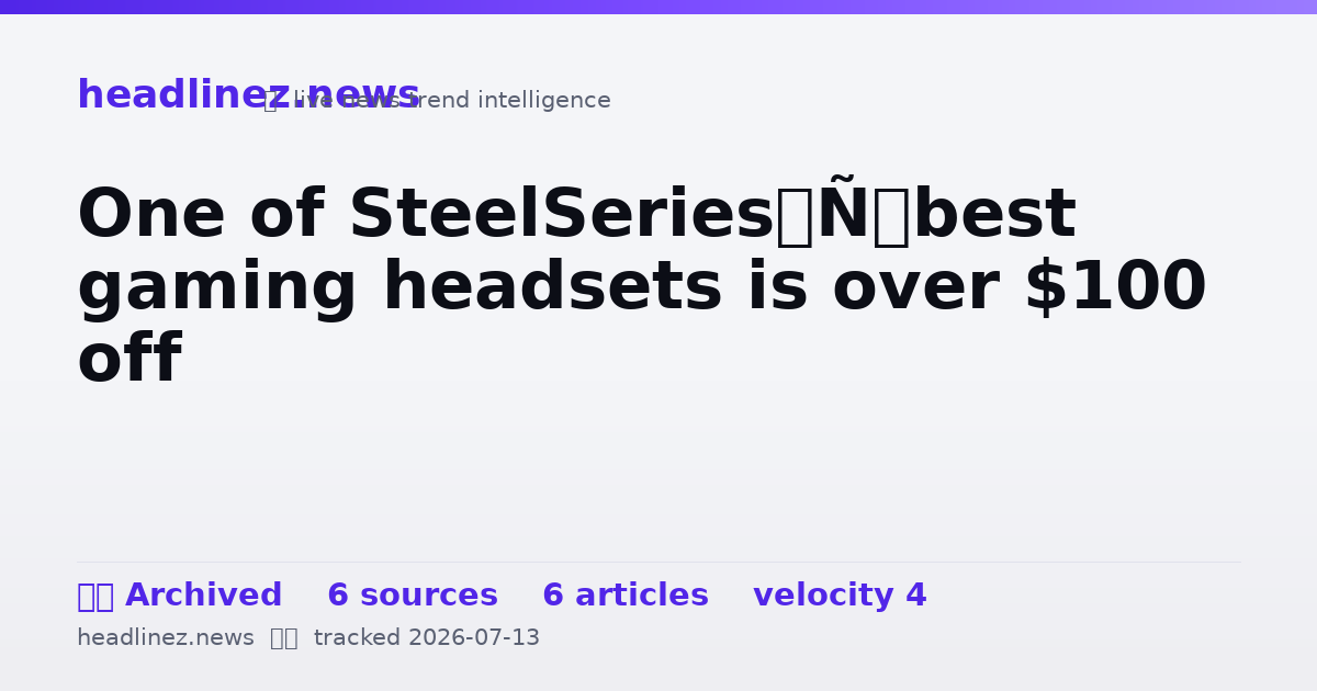 Visual summary for One of SteelSeries’ best gaming headsets is over $100 off