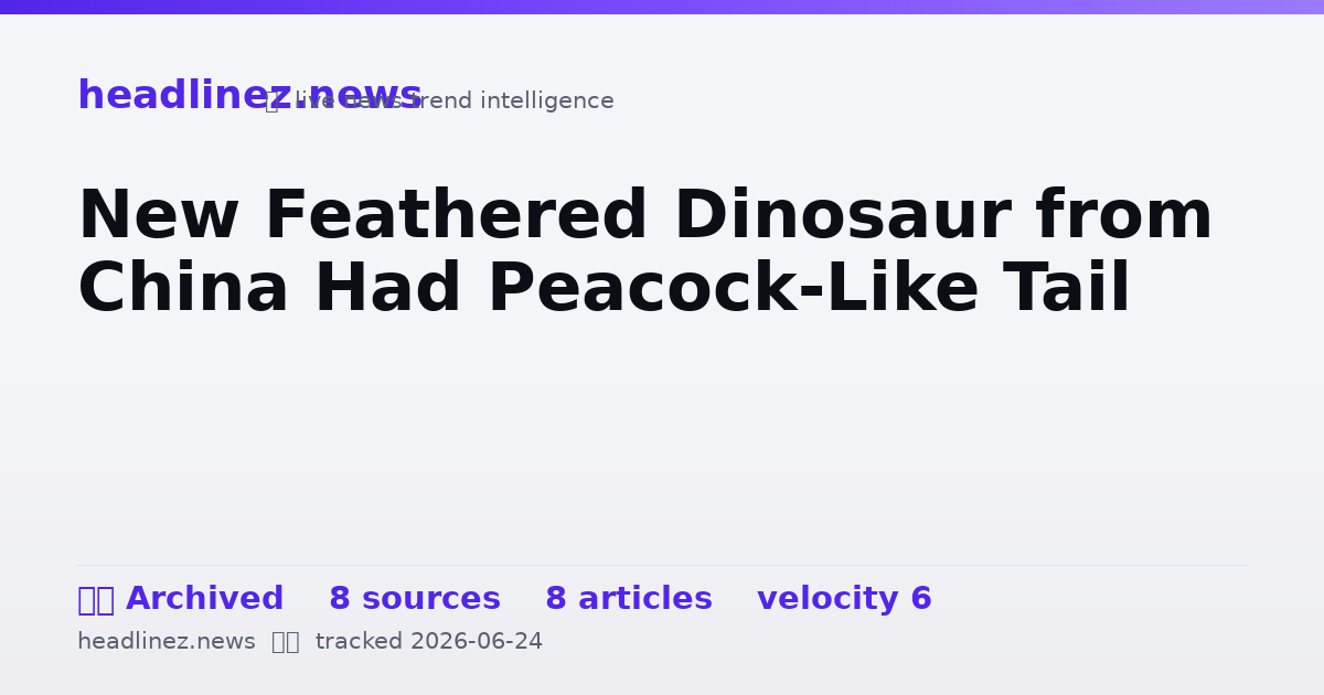 Visual summary for New Feathered Dinosaur from China Had Peacock-Like Tail