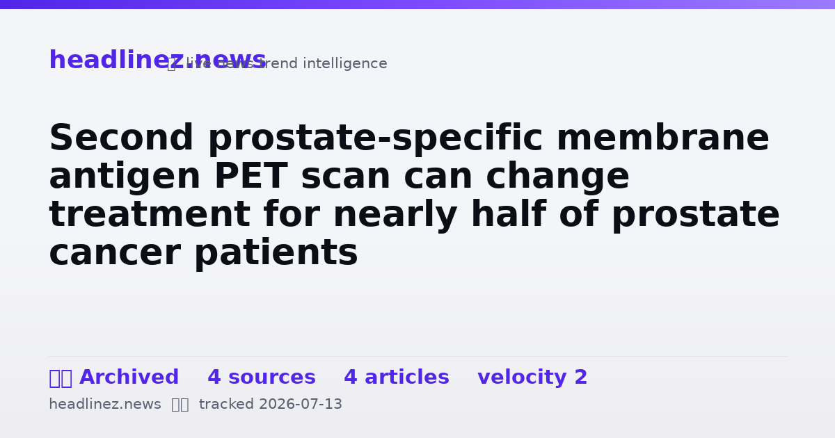 Visual summary for Second prostate-specific membrane antigen PET scan can change treatment for nearly half of prostate cancer patients