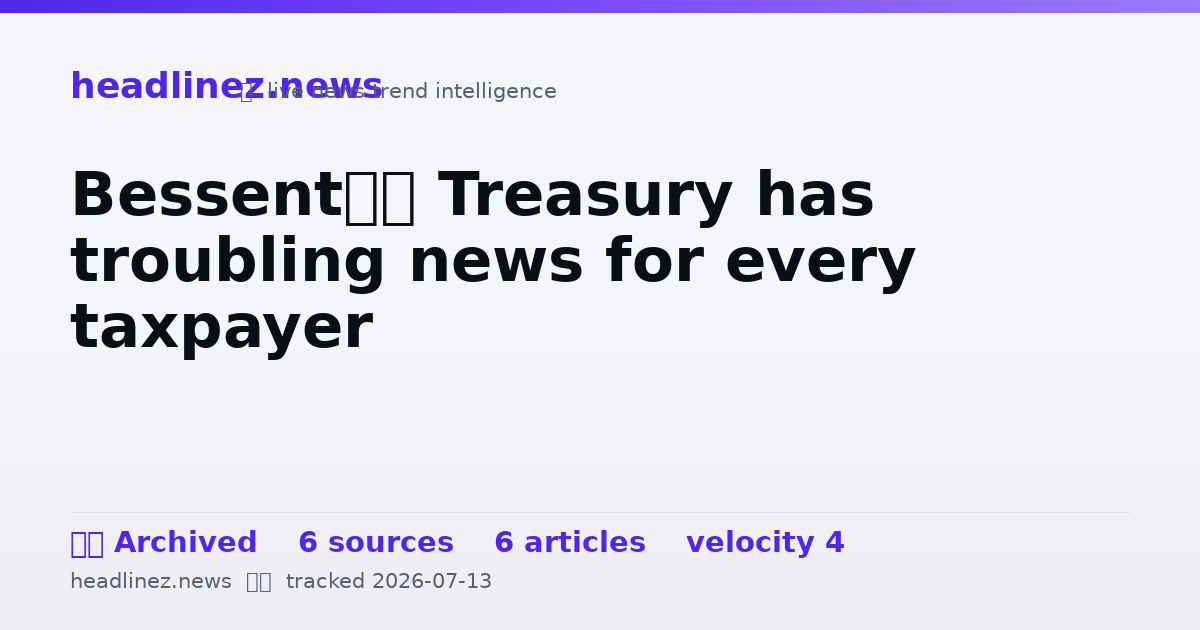 Visual summary for Bessent’s Treasury has troubling news for every taxpayer