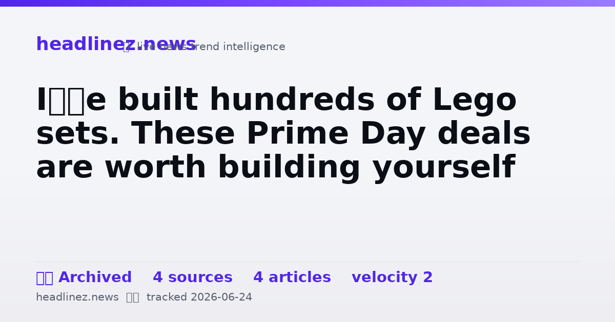 Visual summary for I’ve built hundreds of Lego sets. These Prime Day deals are worth building yourself