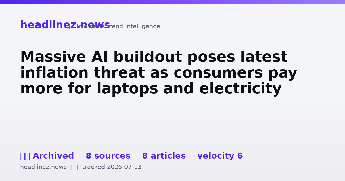 Visual summary for Massive AI buildout poses latest inflation threat as consumers pay more for laptops and electricity