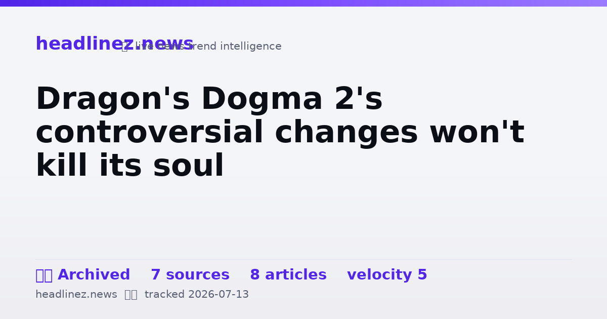 Visual summary for Dragon's Dogma 2's controversial changes won't kill its soul