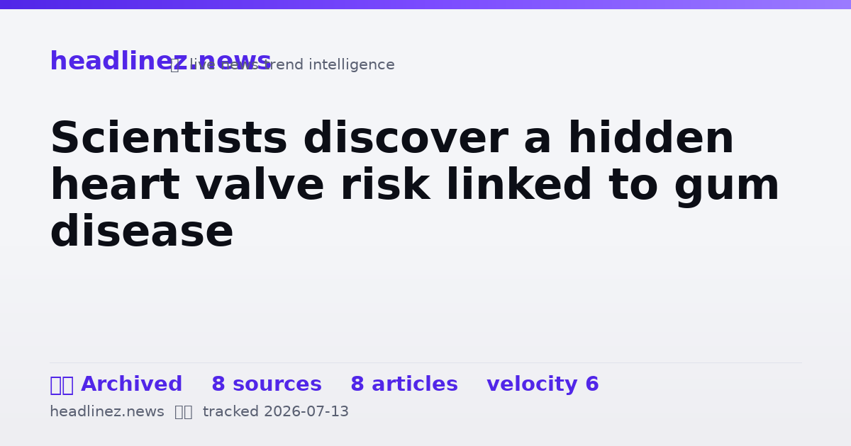Visual summary for Scientists discover a hidden heart valve risk linked to gum disease