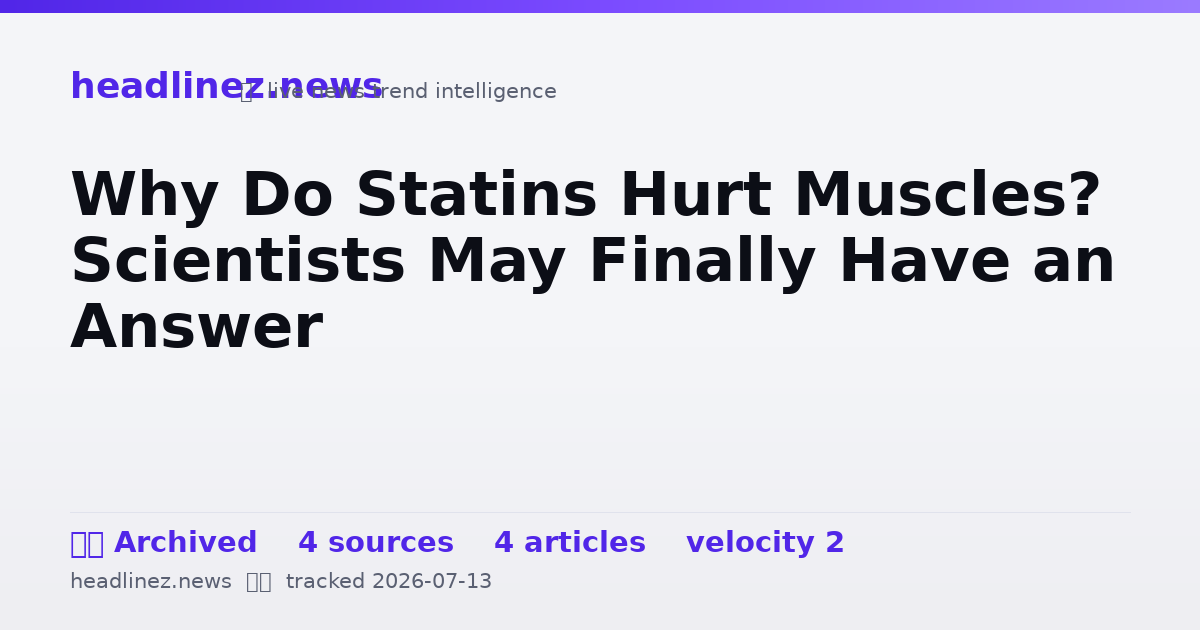 Visual summary for Why Do Statins Hurt Muscles? Scientists May Finally Have an Answer