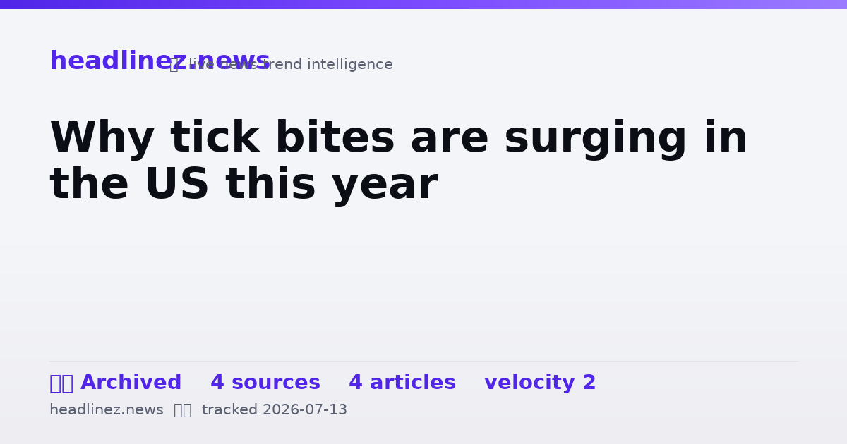 Visual summary for Why tick bites are surging in the US this year
