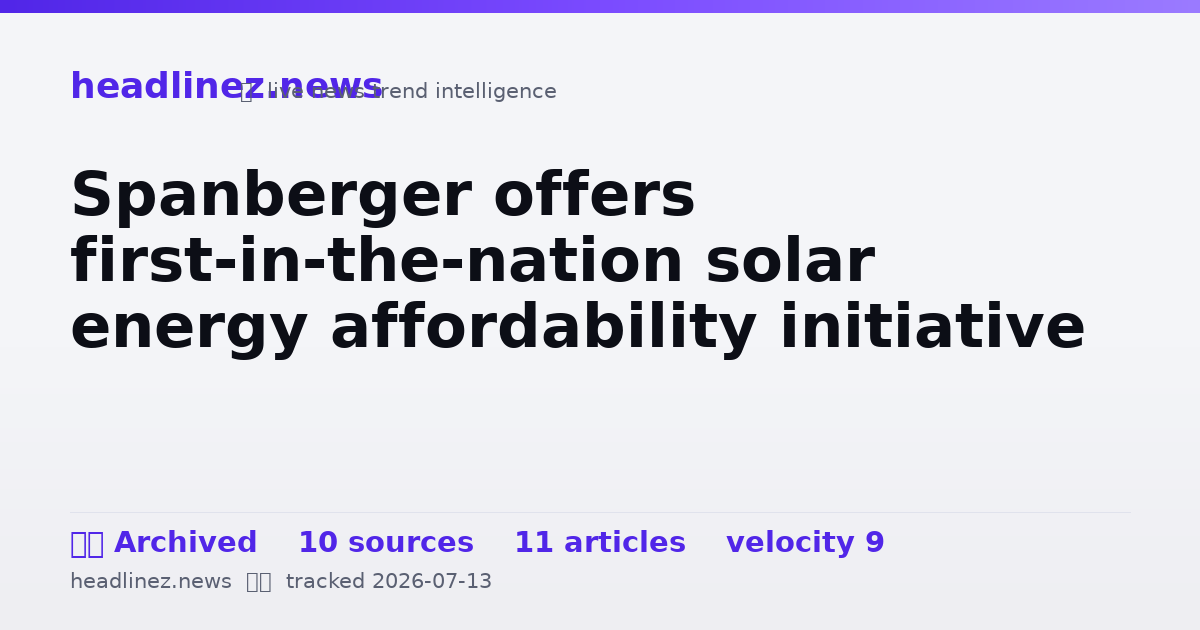 Visual summary for Spanberger offers first-in-the-nation solar energy affordability initiative