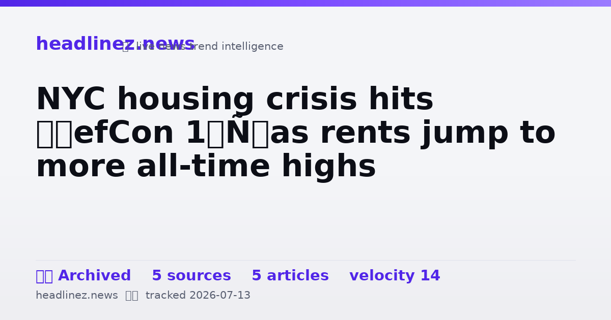Visual summary for NYC housing crisis hits ‘DefCon 1’ as rents jump to more all-time highs