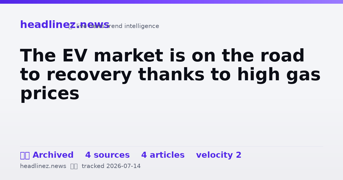 Visual summary for The EV market is on the road to recovery thanks to high gas prices