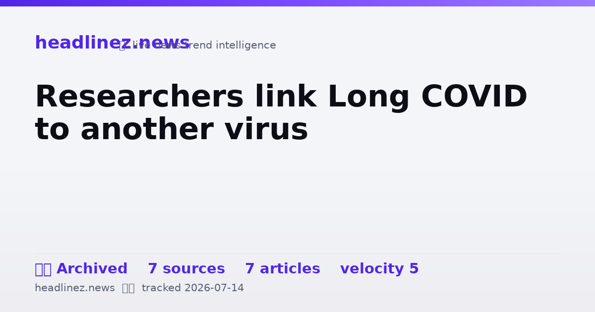 Visual summary for Researchers link Long COVID to another virus