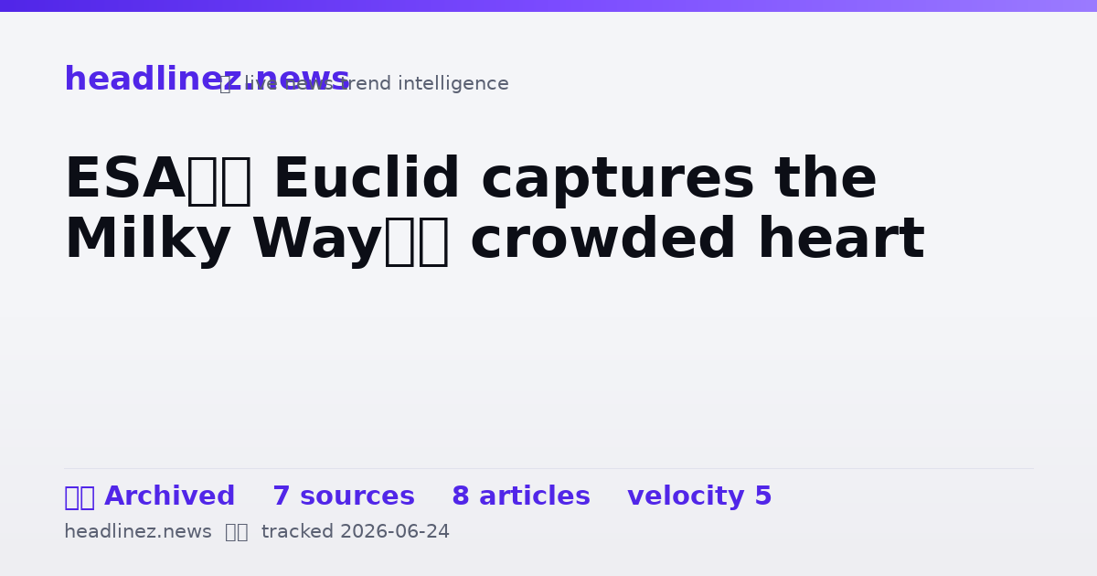 Visual summary for ESA’s Euclid captures the Milky Way’s crowded heart