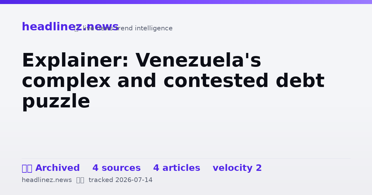 Visual summary for Explainer: Venezuela's complex and contested debt puzzle