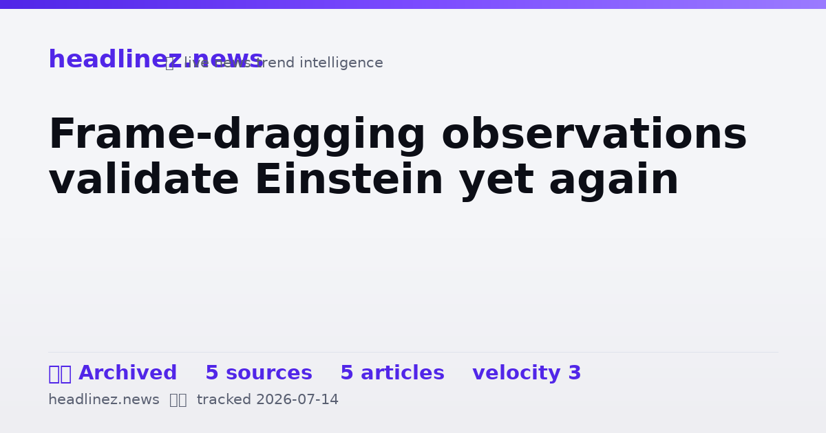 Visual summary for Frame-dragging observations validate Einstein yet again