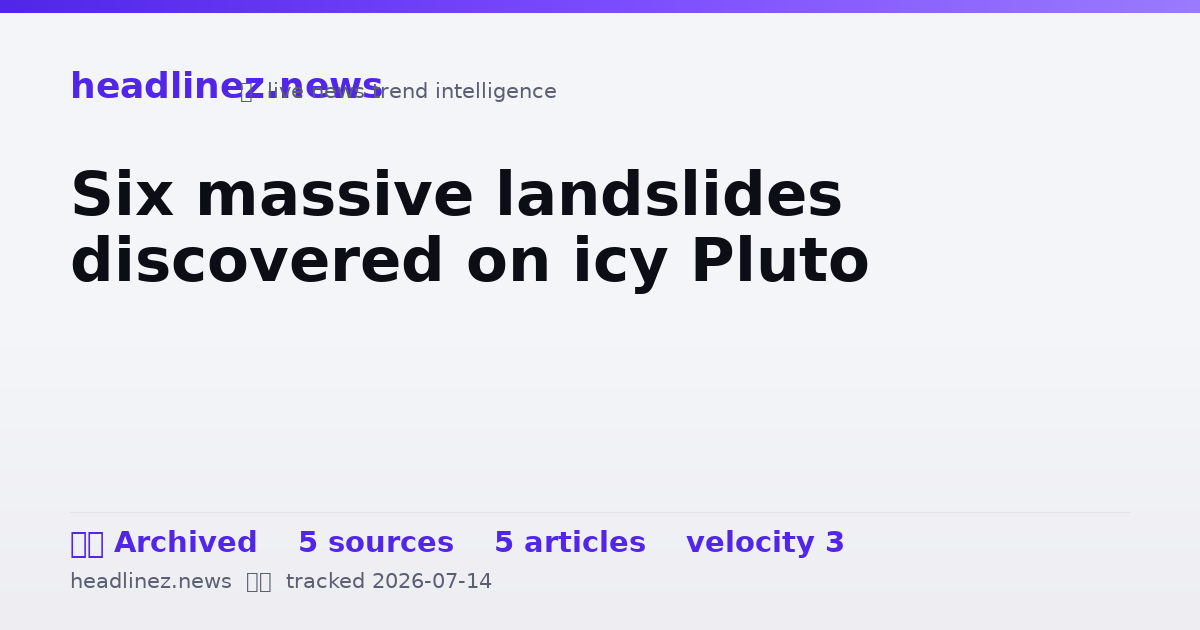 Visual summary for Six massive landslides discovered on icy Pluto