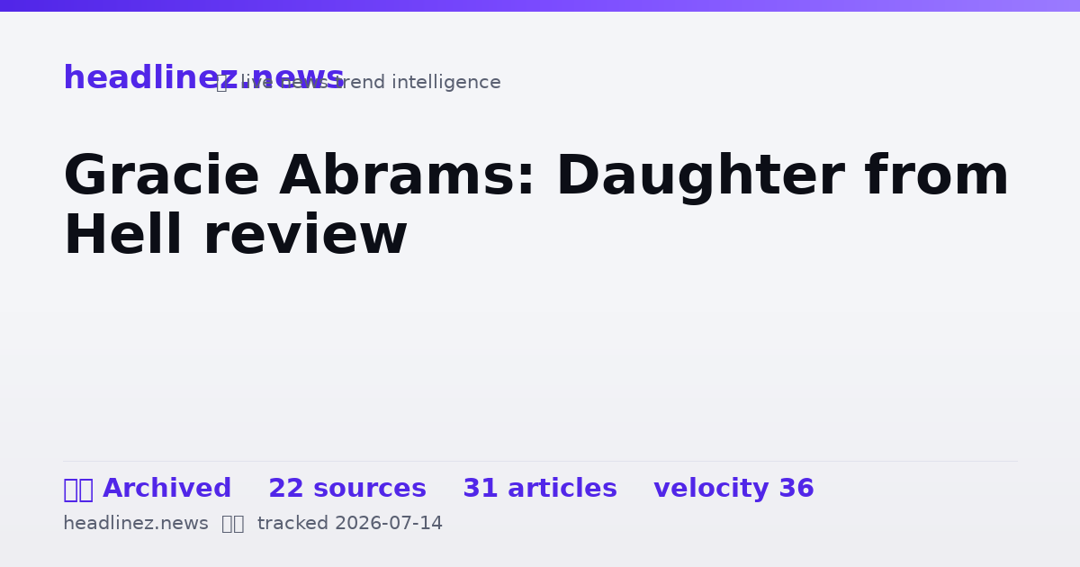 Visual summary for Gracie Abrams: Daughter from Hell review