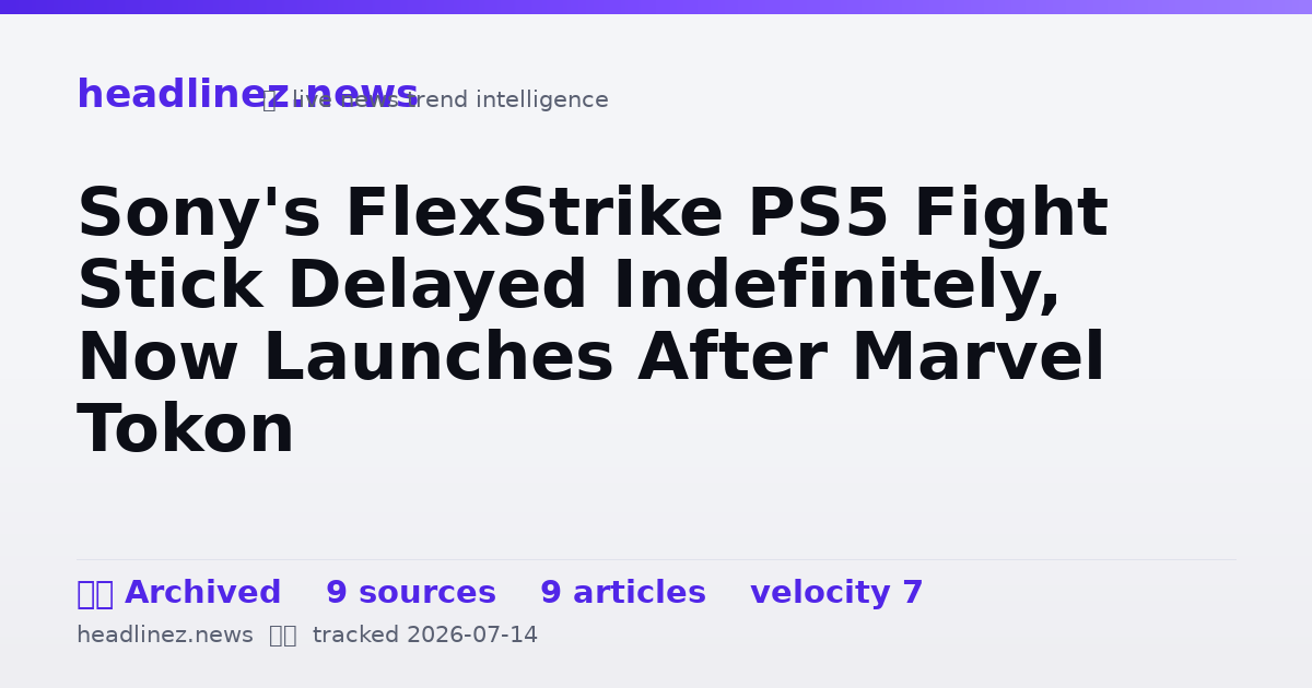 Visual summary for Sony's FlexStrike PS5 Fight Stick Delayed Indefinitely, Now Launches After Marvel Tokon