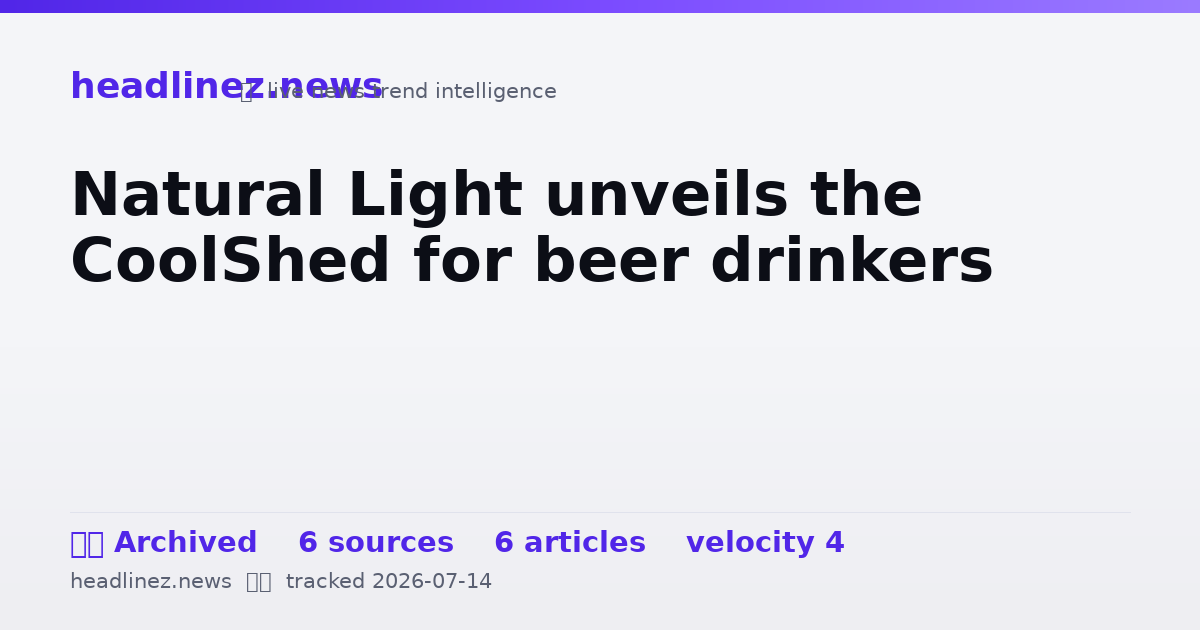 Visual summary for Natural Light unveils the CoolShed for beer drinkers