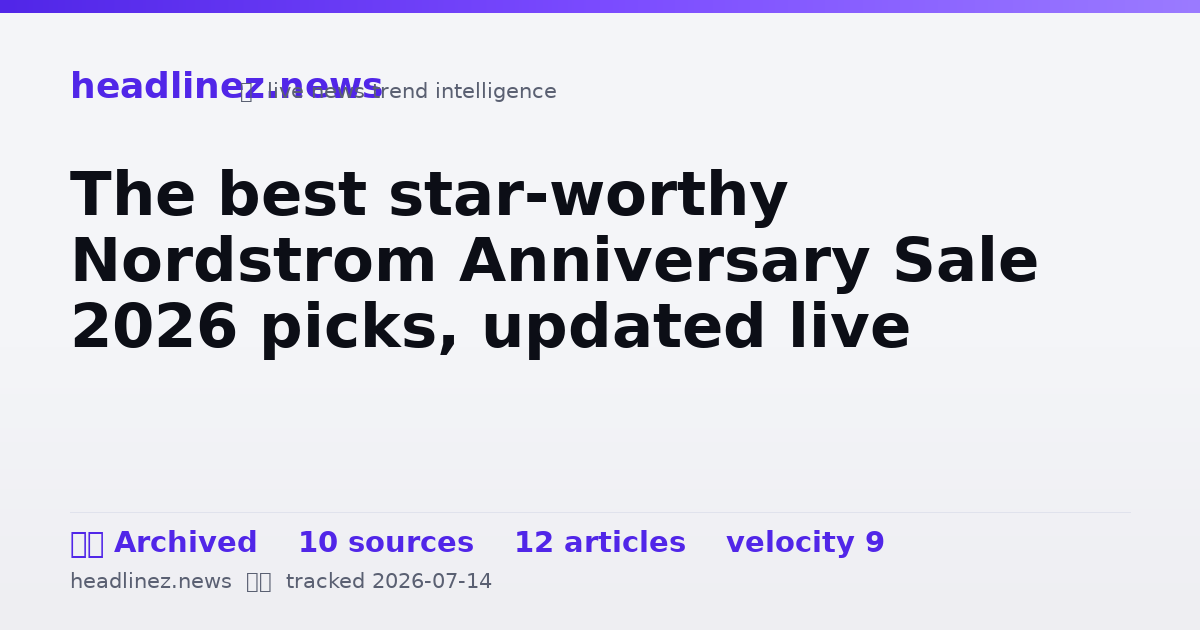 Visual summary for The best star-worthy Nordstrom Anniversary Sale 2026 picks, updated live