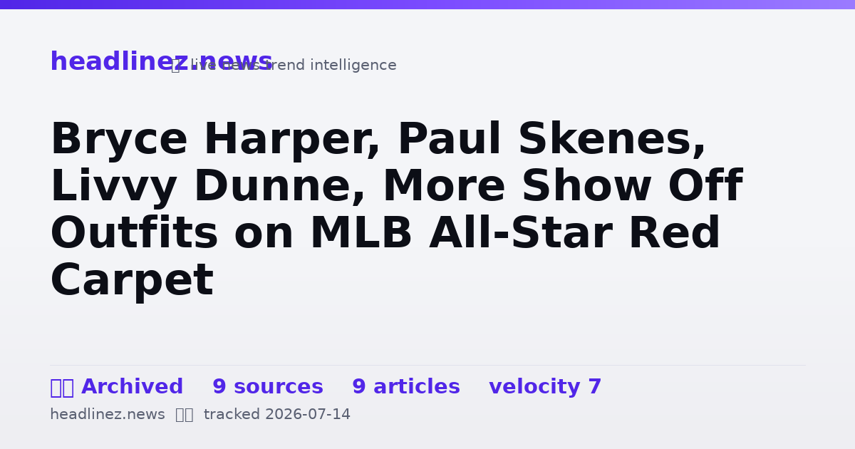 Visual summary for Bryce Harper, Paul Skenes, Livvy Dunne, More Show Off Outfits on MLB All-Star Red Carpet