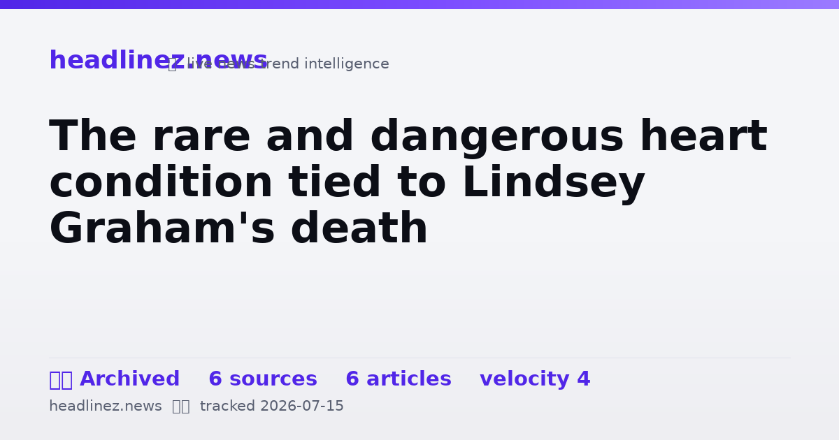 Visual summary for The rare and dangerous heart condition tied to Lindsey Graham's death