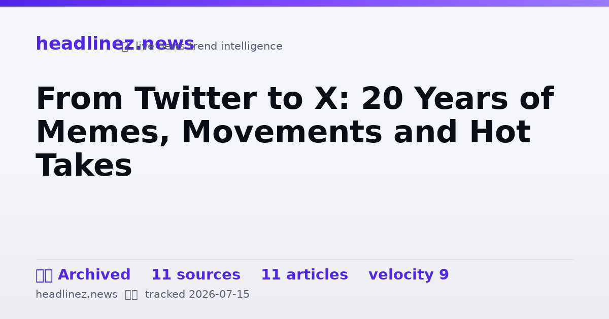 Visual summary for From Twitter to X: 20 Years of Memes, Movements and Hot Takes