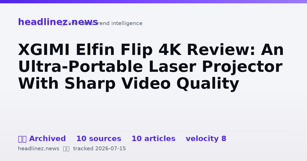 Visual summary for XGIMI Elfin Flip 4K Review: An Ultra-Portable Laser Projector With Sharp Video Quality