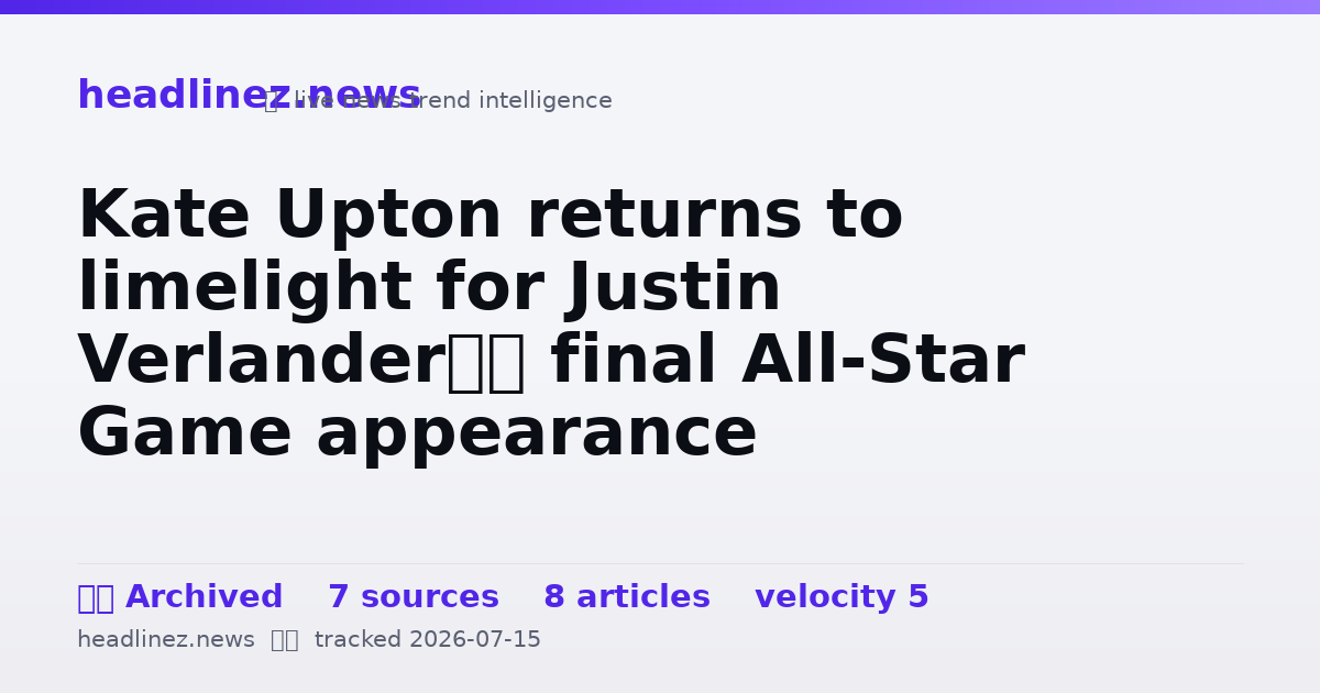 Visual summary for Kate Upton returns to limelight for Justin Verlander’s final All-Star Game appearance