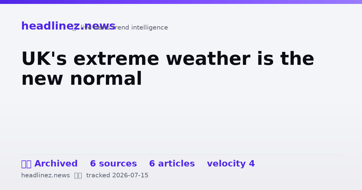 Visual summary for UK's extreme weather is the new normal