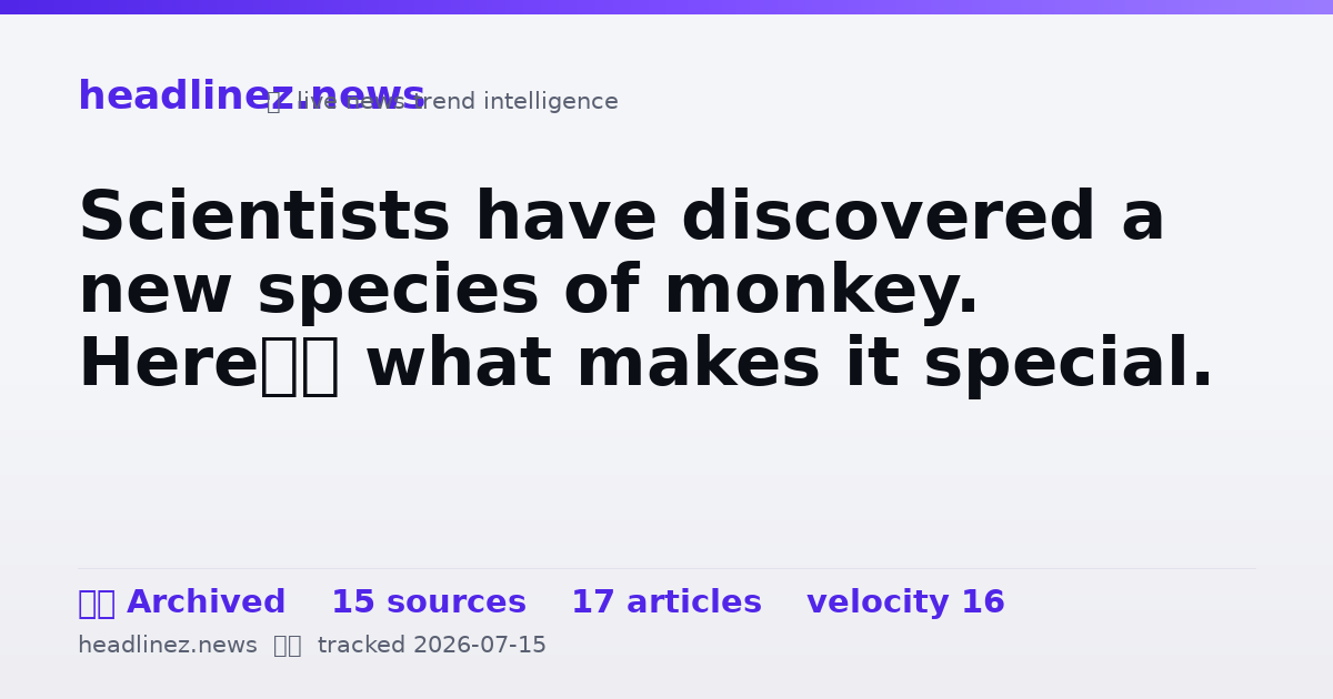 Visual summary for Scientists have discovered a new species of monkey. Here’s what makes it special.