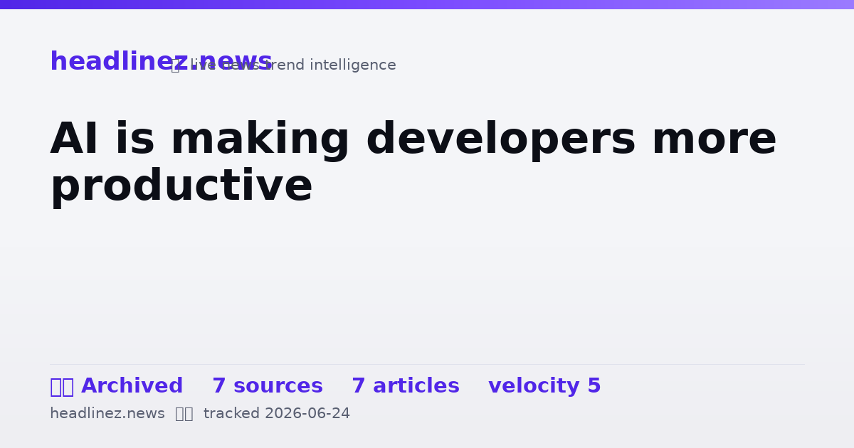 Visual summary for AI is making developers more productive