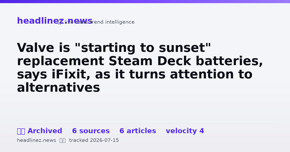 Visual summary for Valve is "starting to sunset" replacement Steam Deck batteries, says iFixit, as it turns attention to alternatives