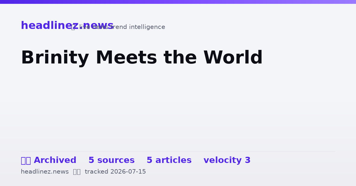 Visual summary for Brinity Meets the World
