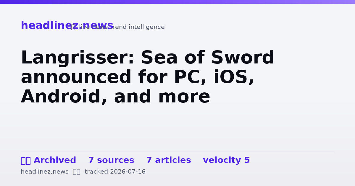 Visual summary for Langrisser: Sea of Sword announced for PC, iOS, Android, and more