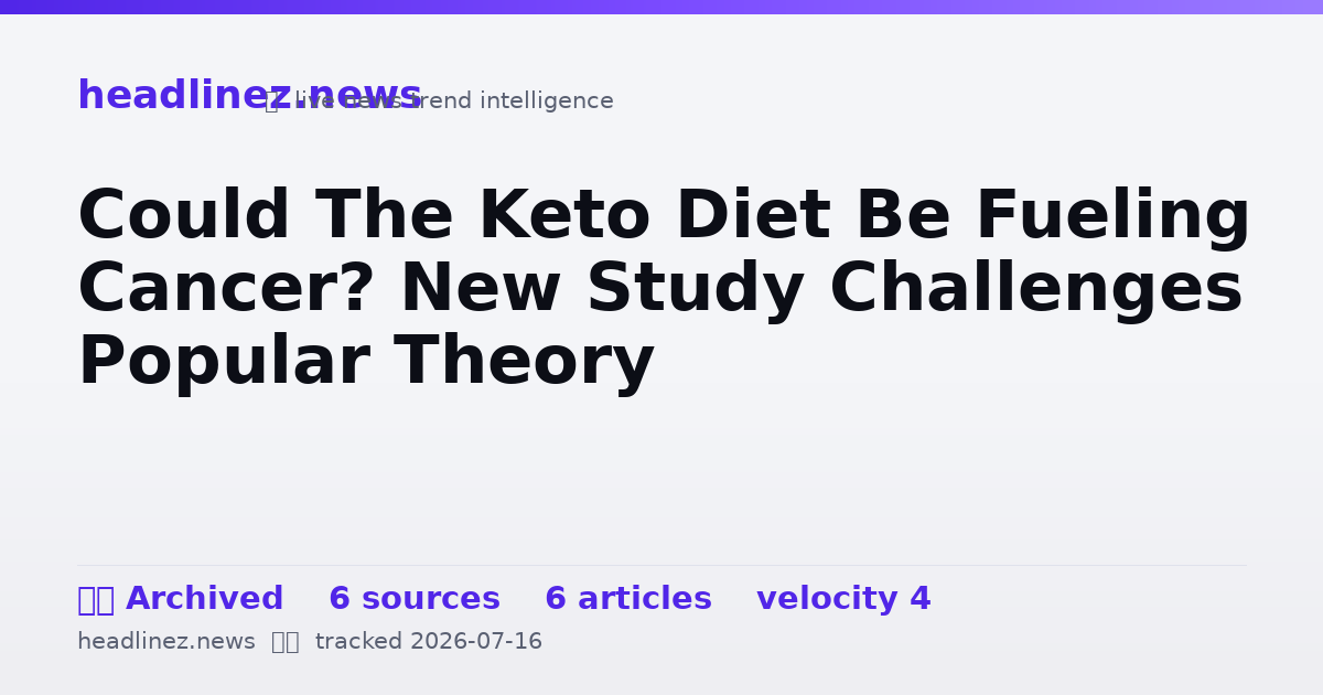 Visual summary for Could The Keto Diet Be Fueling Cancer? New Study Challenges Popular Theory