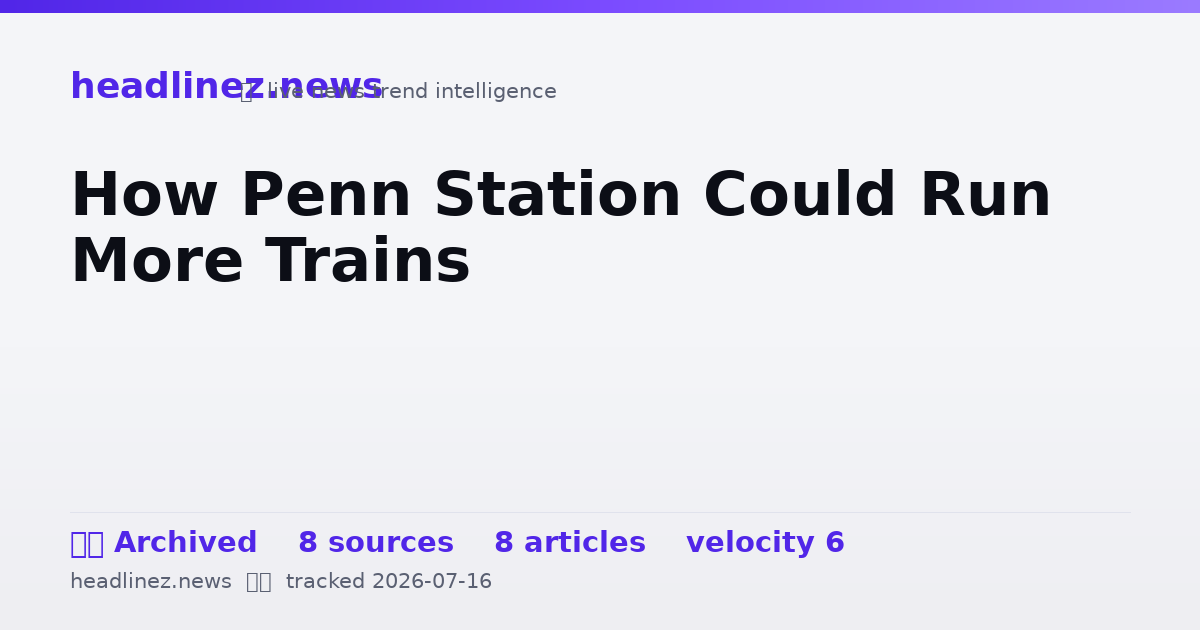 Visual summary for How Penn Station Could Run More Trains