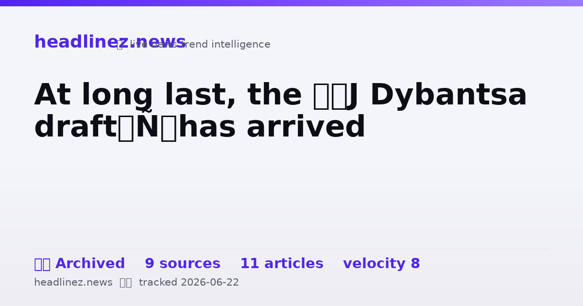 Visual summary for At long last, the ‘AJ Dybantsa draft’ has arrived