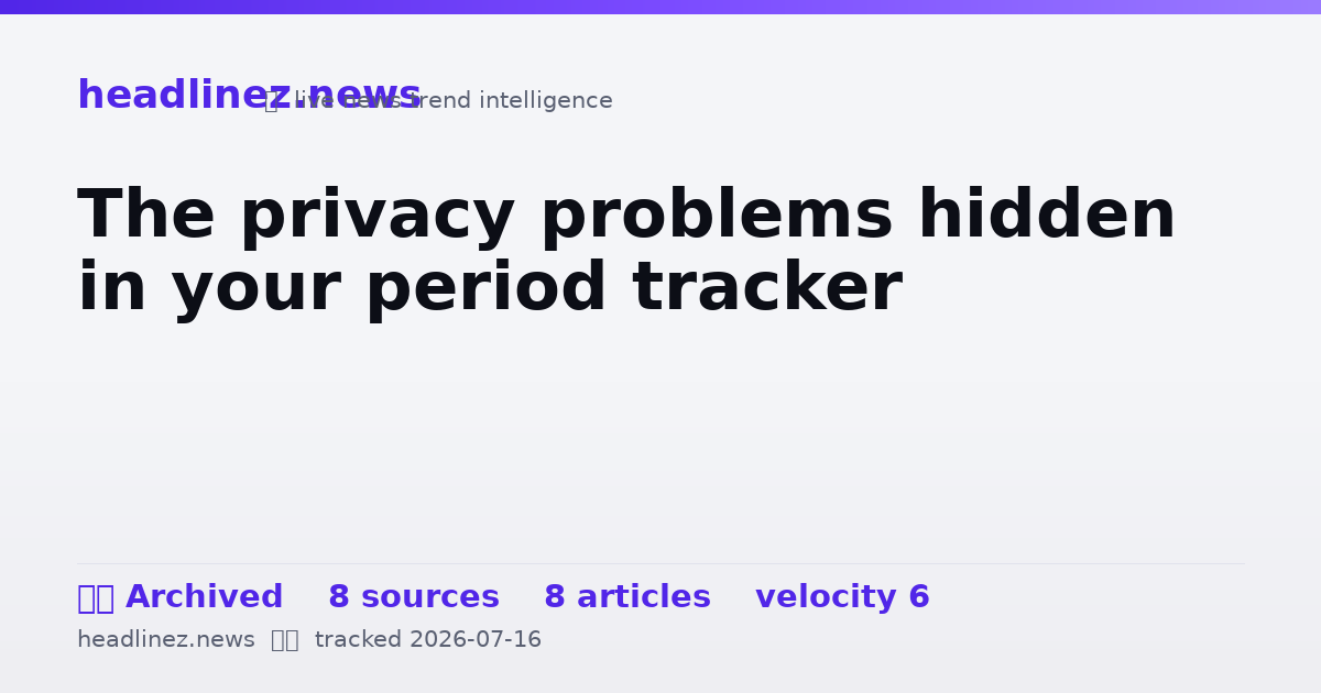Visual summary for The privacy problems hidden in your period tracker
